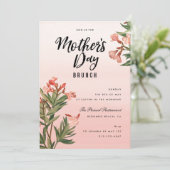 Invitation Fleur aquarelle Fête des mères Brunch (Debout devant)