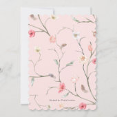 Invitation Fleur aquarelle moderne jardin printanier spectacl (Dos)