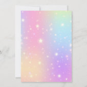 Invitation Fleur arc-en-ciel de Unicorne | 7e anniversaire (Dos)