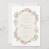 Invitation Fleur Arc Printemps Dîner de la répétition de mari (Devant)