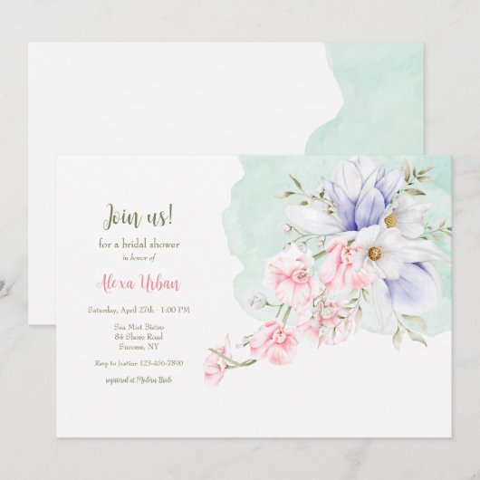 Invitation Fleur au parler doux (Devant / Derrière)