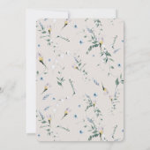 Invitation Fleur Bicyclette Aquarelle Fête de réchauffement m (Dos)