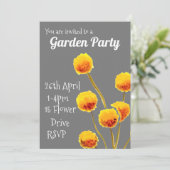 Invitation Fleur Billy Jaune Bouton Jardin fonction (Debout devant)