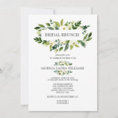 Invitation Fleur blanche chic | Mariage de brunch nuptial (Devant)