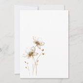 Invitation Fleur blanche et or simple Mariage blanc (Devant)