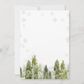 Invitation Fleur blanche Fête d'hiver (Dos)