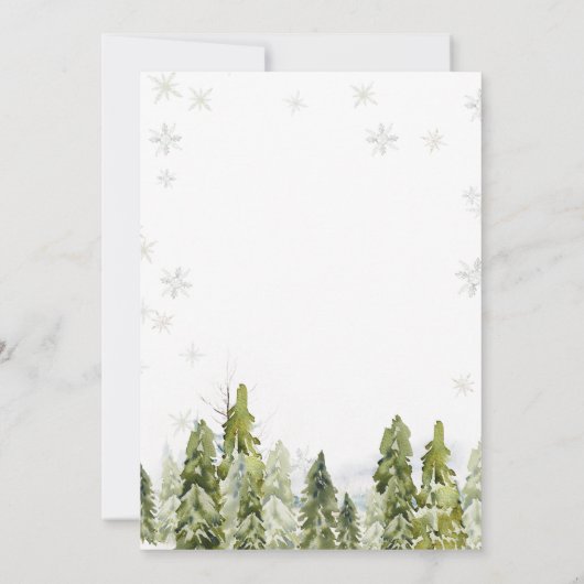 Invitation Fleur blanche Fête d'hiver (Dos)