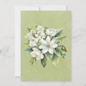 Invitation Fleur blanche Green Painted Tea Party (Dos)