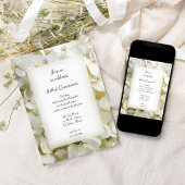 Invitation Fleur blanche Hydrangea Quinceanera Party