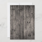 Invitation Fleur Blanche Romantique & Perles Bois Rustique (Dos)