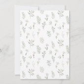 Invitation Fleur Blanche Wreath Verdure Feuilles Sauvez La Da (Dos)