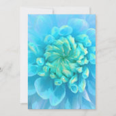Invitation Fleur bleu turquoise Dahlia en Mariage d'aquarelle (Devant)