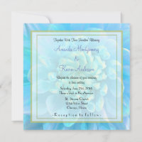 Fleur bleu turquoise Dahlia en Mariage d'aquarelle