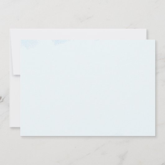 Invitation Fleur bleue horizontale Baptême espagnol (Dos)