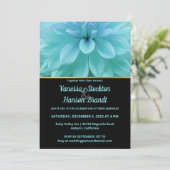 Invitation Fleur Bleue Moderne (Debout devant)