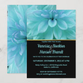 Invitation Fleur Bleue Moderne (Devant / Derrière)