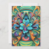 Invitation Fleur bohème colorée (Devant)