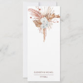 Invitation Fleur boho aquarelle    (Dos)