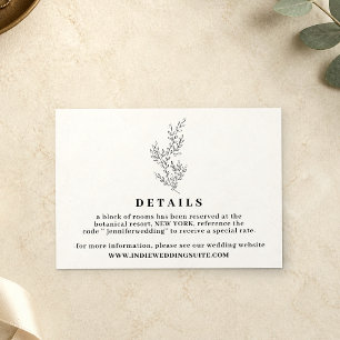 Invitation Fleur Boho Détails de mariage automne Clair