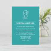 Invitation fleur botanique de doodle (Debout devant)