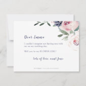 Invitation Fleur botanique en fleurs rose Seras-tu ma fille d (Dos)