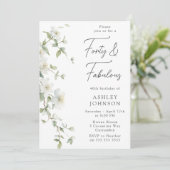 Invitation Fleur botanique Quarante & Incroyable 40e Annivers (Debout devant)