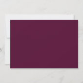Invitation Fleur botanique rose violet pour 75e anniversaire (Dos)