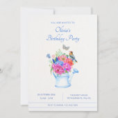 Invitation fleur bouquet esthétique anniversaire (Devant)