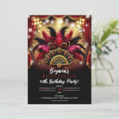 Invitation Fleur Burlesque & Lumières Glam Anniversaire (Debout devant)