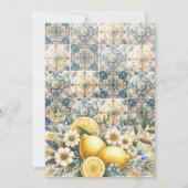 Invitation Fleur carrelée méditerranéenne Italien Positano Le (Dos)