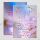 Invitation Fleur cerise Ciel léger personnel (Devant / Derrière)