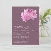 Invitation Fleur chic "Mort à mes 20 ans" 30e anniversaire (Debout devant)