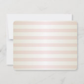 Invitation Fleur Chic Stripes, Dîner De Répétition Mariage (Dos)