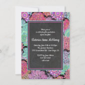 Invitation Fleur colorée Mandala Photo Graduation Party (Dos)