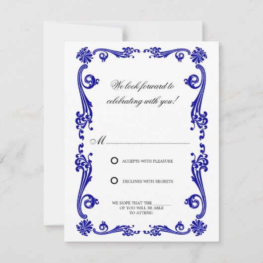 Invitation Fleur cosmopolite et tourbillons RSVP (Dos)