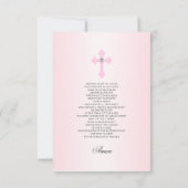 Invitation Fleur couronne rose première sainte communion FILL (Dos)