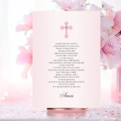 Invitation Fleur couronne rose première sainte communion FILL