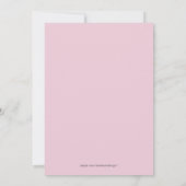 Invitation Fleur & Croix Dorée | Baptême Fille (Dos)