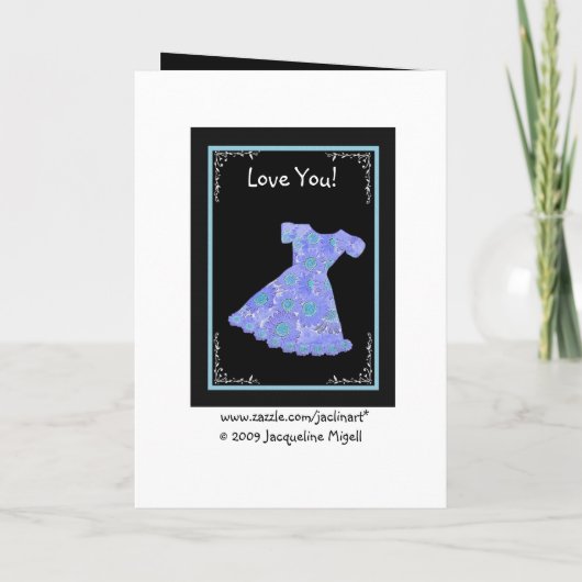 Invitation Fleur CUSTOM NAME Fille d'honneur Robe BLEU PERVEN (Dos)