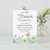 Invitation Fleur Cute Daisy Fun Floral Anniversaire (Debout devant)
