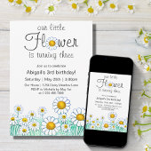 Invitation Fleur Cute Daisy Fun Floral Anniversaire