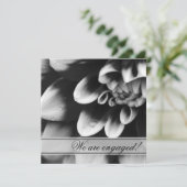 Invitation Fleur Dahlia noire et blanche (Debout devant)