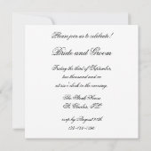 Invitation Fleur Dahlia noire et blanche (Dos)