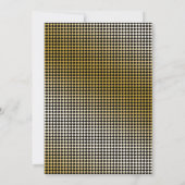 Invitation Fleur d'Amaryllis Rouge à carreaux dorés (Dos)