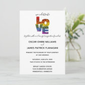 Invitation Fleur d'AMOUR Collection de mariage homosexuel Inv (Debout devant)
