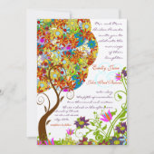 Invitation Fleur d'amour d'arbre de mariage d'application de (Devant)
