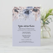 Invitation Fleur d'anémone bleu de la forêt (Debout devant)