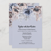 Invitation Fleur d'anémone bleu de la forêt (Devant / Derrière)