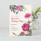 Invitation Fleur d'anniversaire (Debout devant)