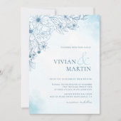 Invitation Fleur Dans Le Mariage D'Hiver (Devant)